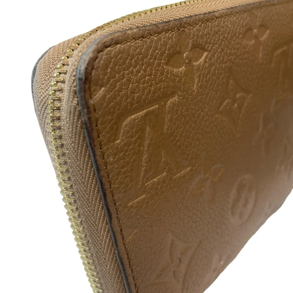 Louis Vuitton Brown Monogram Embossed Zipper Wallet